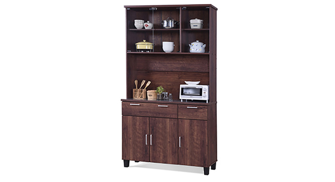 Portley 6-Door Kitchen Cabinet(Walnet)